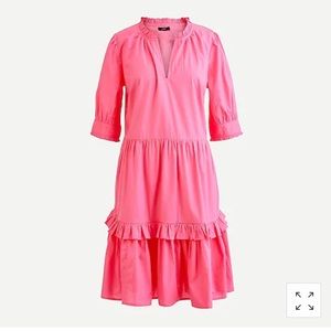 NWT - J Crew Ruffleneck Tiered Popover Dress